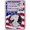 Image 1 : 2019-W $1 Proof American Silver Eagle Coin NGC PF70 Ultra Cameo Congratulations Flag
