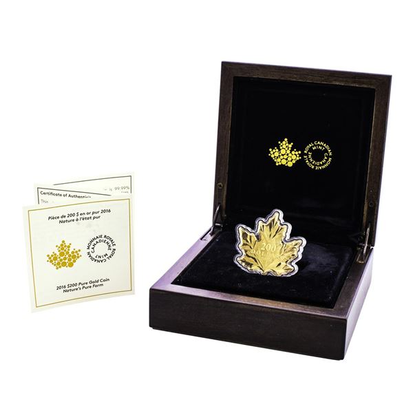 2016 $200 Canada Gold Maple Leaf Nature's Purest Form Coin w/Box & COA