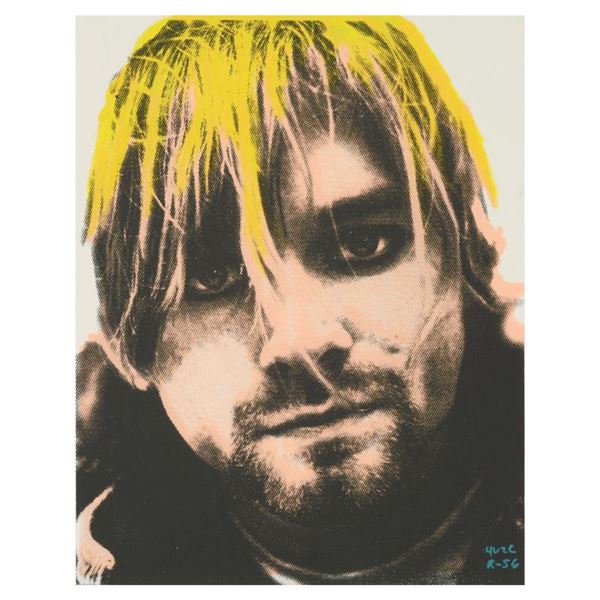 "Ringo" Daniel Funes "Kurt's Music Notes (Cobain)" Original Mixed Media on Canvas