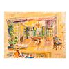 Image 1 : Ensrud "The Dining Salon of Chateau Bouscaut" Original Watercolor on Paper