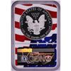 Image 2 : 2019-W $1 Proof American Silver Eagle Coin NGC PF70 Ultra Cameo Congratulations Flag