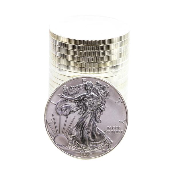 Roll of (20) Brilliant Uncirculated 2015 $1 American Silver Eagle Coins