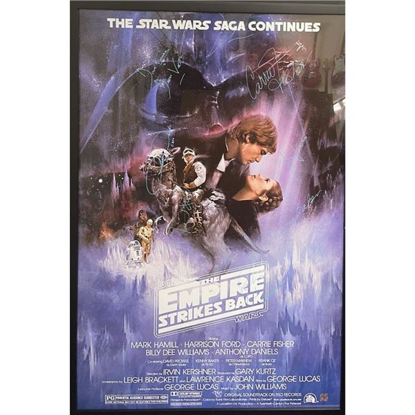 Framed and Signed Star Wars Empire Strikes Back Movie Poster