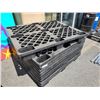 Image 2 : Stack of black 4 way pallets, nesting type,