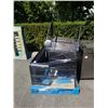 Image 2 : Pallet of black chairs,  rack and table