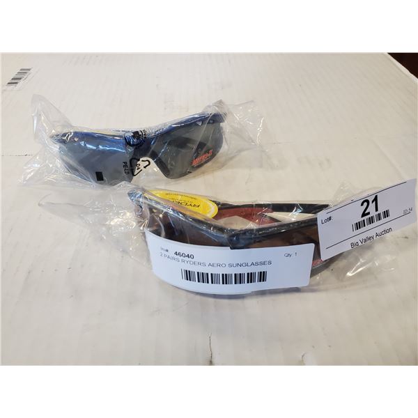 2 PAIRS RYDERS AERO SUNGLASSES RETAIL $100