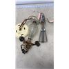 Image 2 : LOT OF VINTAGE ITEMS - CRUSTAL GLASSES, LIGHTS, CHINA