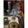 Image 2 : BOX OF CANDLEABRA, CANDLE HOLDERS AND COLLECTIBLES