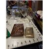 Image 8 : BOX OF CANDLEABRA, CANDLE HOLDERS AND COLLECTIBLES