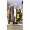 Image 2 : 2 BOXES AND TRAY OF TOOLS, TOASTER AND MORE