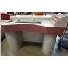 Image 2 : NAIL SALON DESK 46 INCHES X 18 X 35 TALL - WITH POWER AND CABINETS