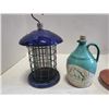 Image 2 : PORCELAIN BIRD FEEDER WITH CERAMIC JUG AND CANDLE TRANSPORTER