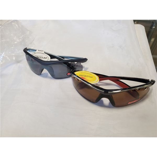 2 PAIRS RYDERS AERO SUNGLASSES RETAIL $100