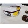 Image 8 : PAIR OF NEW RYDERS SWITCH SUNGLASSES WITH CASE AND INTERCHANGEABLE LENSES - PURPLE FRAME - RETAIL $5