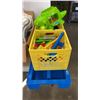 Image 3 : 2 BOXES AND 2 CRATES OF DUPLO, KIDS TOYS, CAKE FORMS - DORA, BOB THE BUILDER