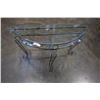 Image 2 : METAL BASE GLASSTOP SOFA TABLE