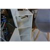 Image 8 : WHITE DESK, SMALL SHELF AND MODERN CHAIR