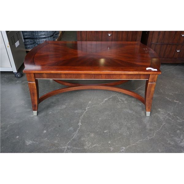 MAHOGANY FINISH COFFEE TABLE - 62 INCHES X 30.5 X 20 TALL