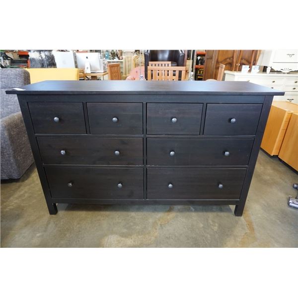 BLACK 8 DRAWER DRESSER