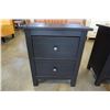 Image 2 : PAIR OF BLACK 2 DRAWER NIGHTSTANDS