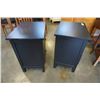 Image 8 : PAIR OF BLACK 2 DRAWER NIGHTSTANDS