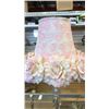 Image 8 : PAIR OF METAL AND GLASS TABLE LAMPS WITH FLOWER SHADES