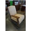 Image 2 : REUPHOLSTERED ANTIQUE MISSION OAK ROCKER