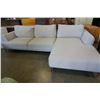 Image 2 : WHITE STRUCTUBE SECTIONAL - ADJUSTABLE DEPTH 115 INCHES WIDE, 66 INCH LONG CHAISE