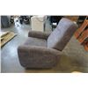 Image 2 : GREY UPHOLSTERED SWIVEL ROCKING RECLINER