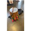 Image 1 : 2 FOOT TALL CALCUTTA DRUM WITH STRAP AND STICKS