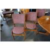 Image 8 : TEAK DINING TABLE WITH 2 LEAFS AND 6 CHAIRS