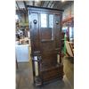 Image 1 : ANTIQUE BARLEY TWIST ORIGINAL CONDITION HALL STAND WITH ORIGINAL BEVELLED GLASS