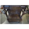 Image 3 : ANTIQUE BARLEY TWIST ORIGINAL CONDITION HALL STAND WITH ORIGINAL BEVELLED GLASS