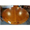 Image 4 : ROUND PEDESTAL DINING TABLE WITH LEAF AND 2 CHAIRS