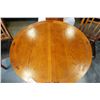 Image 8 : ROUND PEDESTAL DINING TABLE WITH LEAF AND 2 CHAIRS