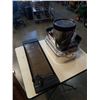 Image 1 : CHAFING DISH, ROASTING PAN, HAMBURGER PRESS, INSULATED ICE BUCKET AND SALTON HOTTRAY