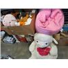 Image 1 : LOT OF STUFFED ANIMALS, GIANT LAMB AND BEAN BAG CHAIRS