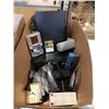 Image 2 : 2 BOXES OF ELECTRONICS AND ESTATE GOODS, MOSCOW MULE COPPER MUGS, ARTIFICIAL HAIR EXTENTIONS
