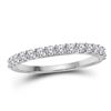 Image 1 : Round Diamond Wedding Single Row Band 1/2 Cttw 10KT White Gold