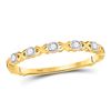 Image 1 : Round Diamond XOXO Love Stackable Band Ring 1/12 Cttw 10KT Yellow Gold