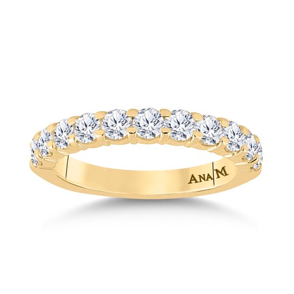 Round Diamond Single Row Band Ring 1 Cttw 14KT Yellow Gold