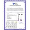 Image 2 : Genuine 3.3 ctw Amethyst & Diamond Earrings 14KT Rose Gold - REF-42N9R