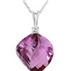 Image 1 : Genuine 10.80 ctw Amethyst & Diamond Necklace 14KT White Gold - REF-29T3A