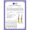Image 2 : Genuine 11.20 ctw Citrine & Peridot Earrings 14KT Rose Gold - REF-56Y2F