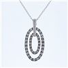 Image 1 : Natural 0.99 CTW Diamond Pendant 18K White Gold - REF-162F9M