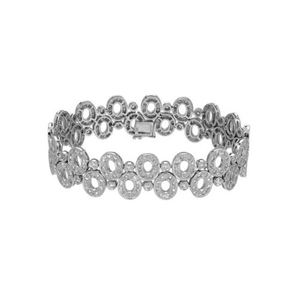 Natural 4.78 CTW Diamond & Bracelet 14K White Gold - REF-434T7X
