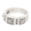 Image 1 : Natural 0.50 CTW Diamond & Princess Diamond Ring 18K White Gold - REF-118W8H
