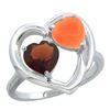Image 1 : 1.31 CTW Garnet & Diamond Ring 14K White Gold - REF-33W5F