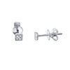 Image 1 : Natural 0.03 CTW Diamond Earrings 14K White Gold - REF-15T3X