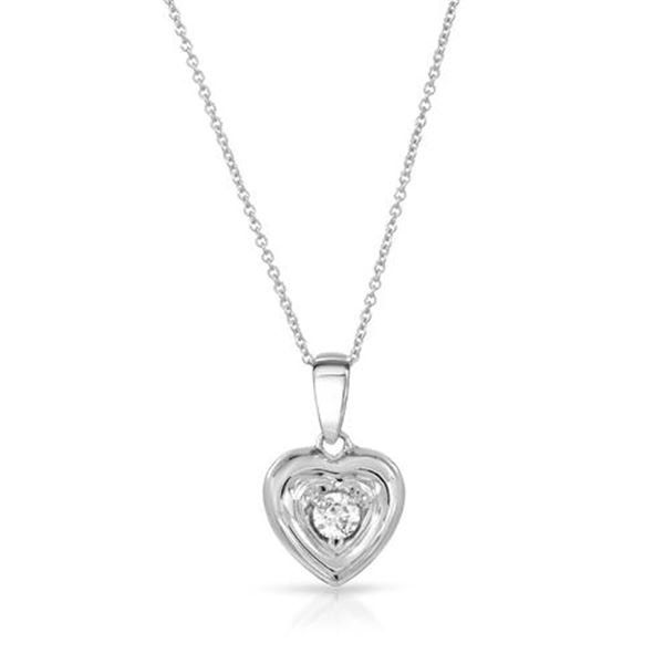 Natural 0.25 CTW Diamond Necklace 14K White Gold - REF-63N2Y